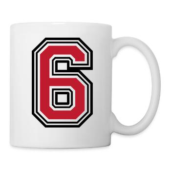 6 number symbol - Mug - white - Right