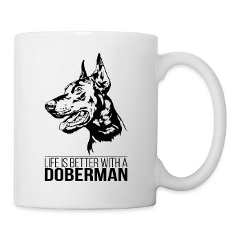 La vie de doberman est meilleure Chiens Wilsigns - Mug blanc - blanc - Droite