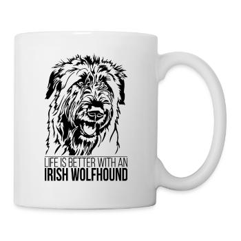 La vie des lévriers irlandais est meilleure Chiens Wilsigns - Mug blanc - blanc - Droite