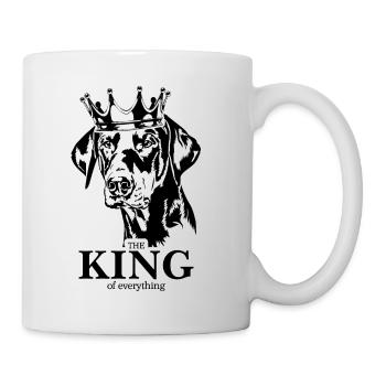 Dobermann King of everything Hundespruch Wilsigns - Tasse - Weiß - Rechts