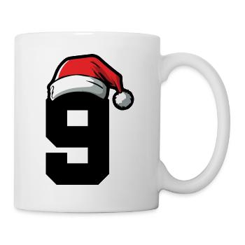 9 Zahl Weihnachten - Tasse - Weiß - Rechts