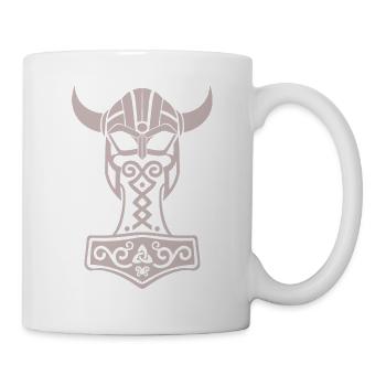 Mjölnir Viking Tribal – Thors Hammer - Tasse - Weiß - Rechts