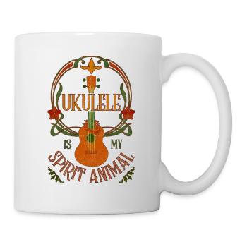 Le ukulélé est mon animal spirituel - Mug blanc - blanc - Droite