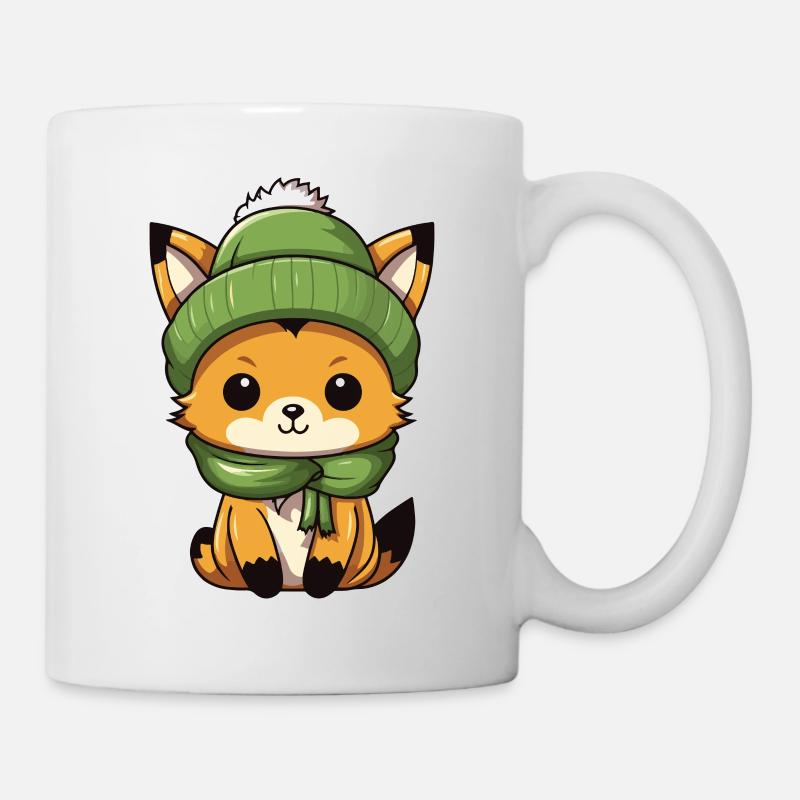 Fuchs Winter - Tasse - Weiß