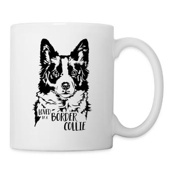 Aimé par un chien Border Collie Chien Wilsigns - Mug blanc - blanc - Droite