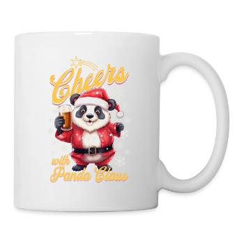 Weihnachten Bier Panda Bär Alkohol Prost Lustig - Tasse - Weiß - Rechts