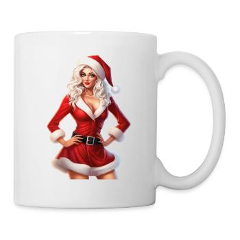 Santa Woman Sexy Seductive Christmas - Mug - white - Right