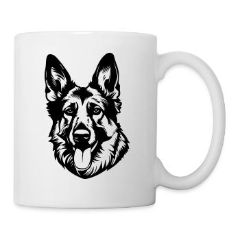 German Shepherd Dog Head - Mug - white - Right
