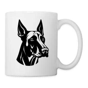 Doberman Dog Head - Mug - white - Right