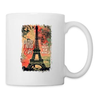 Paris France City Skyline Eiffel Tower Vintage - Mug - white - Right