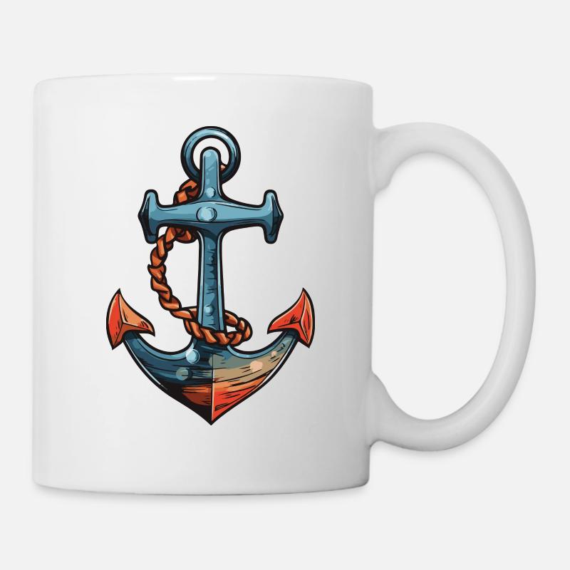 Anker Hafen - Tasse - Weiß