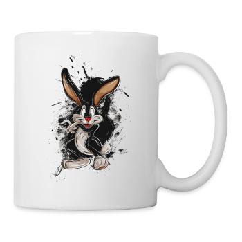 Osterhase Comic-splash Poster - Tasse - Weiß - Rechts