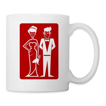 Hochzeit Ehepaar Symbol - Tasse - Weiß - Rechts