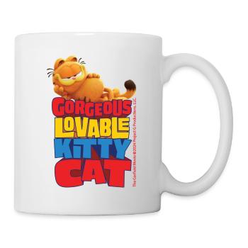 The Garfield Movie Text Gorgeous, Lovable Cat - Mug - white - Right