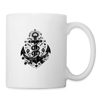 Anchor Black curved - Mug - white - Right