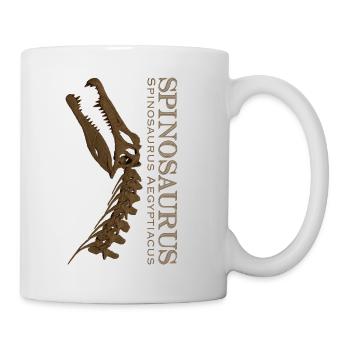 Spinosaurus Schädel brown - Tasse - Weiß - Rechts