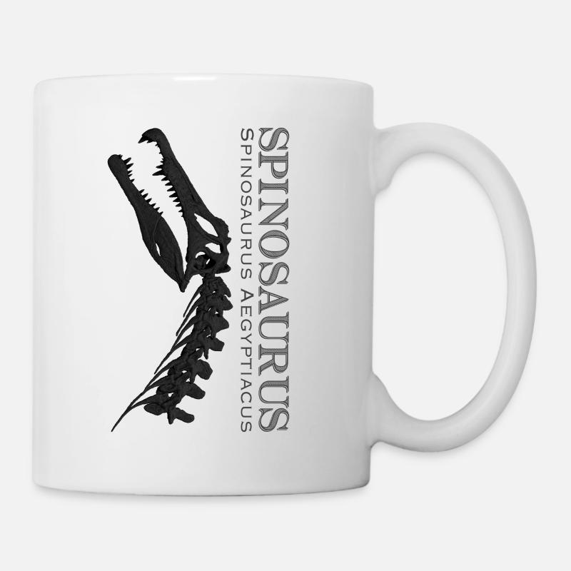 Spinosaurus Skull black - Mug - white
