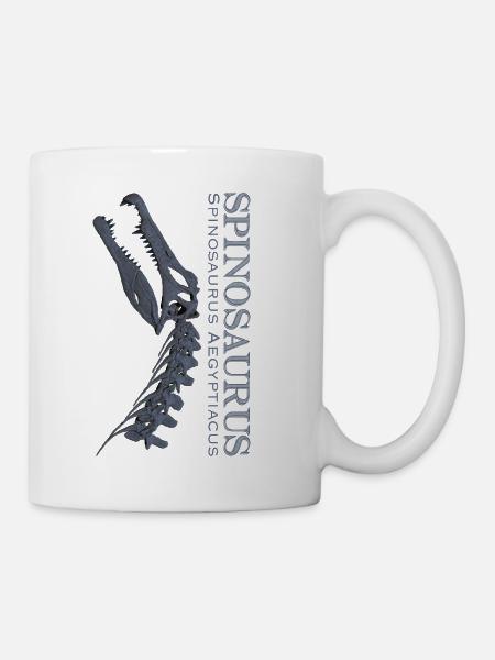 Spinosaurus Schädel grey - Tasse - Weiß