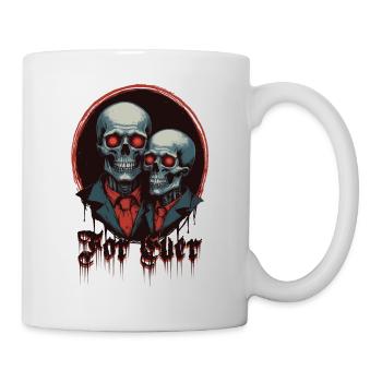 Skelett Paar - Tasse - Weiß - Rechts