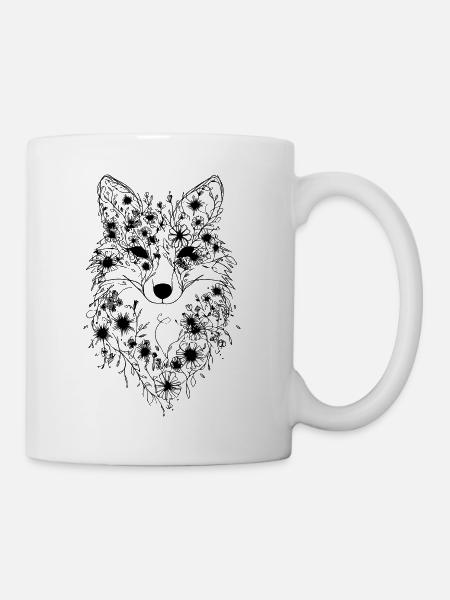 Blumenfuchs - Tasse - Weiß