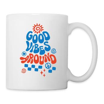 Bonne ambiance autour du dicton rétro - Mug blanc - blanc - Droite