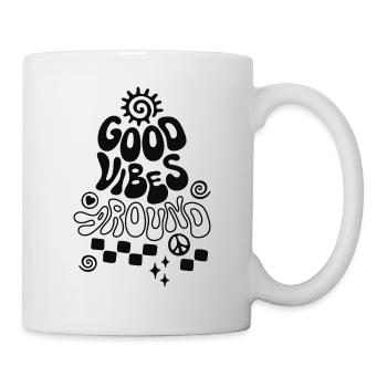 Bonne ambiance autour du dicton rétro - Mug blanc - blanc - Droite