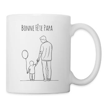 Bonne fête papa - Mug blanc - blanc - Droite