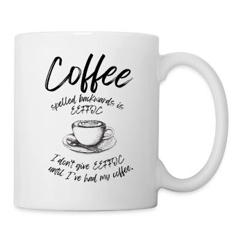 Coffee spelled backwards is EEFFOC Spruch - Mug - white - Right