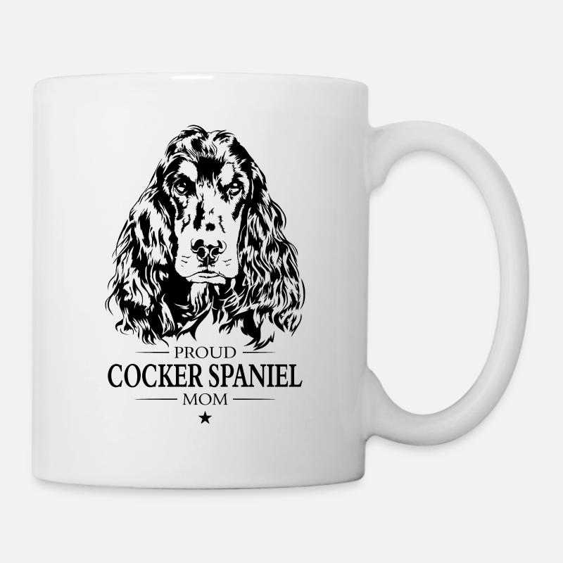 Cocker Spaniel Mom Dog Dog Wilsigns - Mug - white