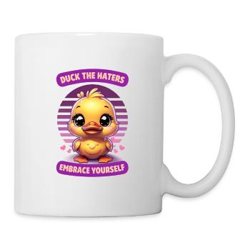 Empowering Duck the Haters valentine gift - Mug - white - Right