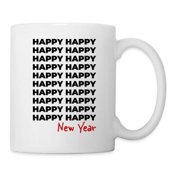 Happy New Year - Tasse - Weiß - Rechts