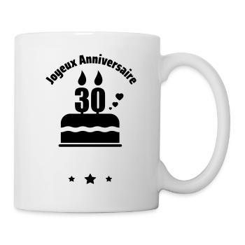 joyeux anniversaire cadeau 30 ans perso - Mug blanc - blanc - Droite