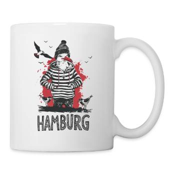 Hambourg Moin Seagull Marin Capitaine Marin Port - Mug blanc - blanc - Droite