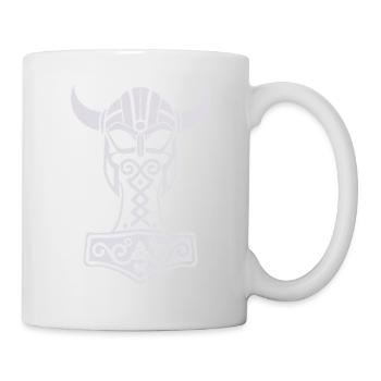 Mjölnir Viking Tribal – Thors Hammer - Tasse - Weiß - Rechts