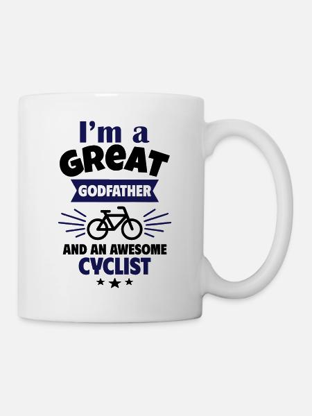 Toller Pate und Super-Radfahrer - Tasse - Weiß