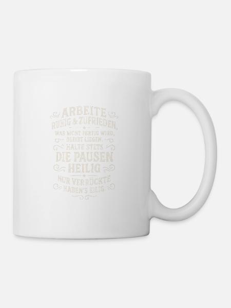 Dictons drôles Travail Pause Bureau de l’emploi - Mug blanc - blanc