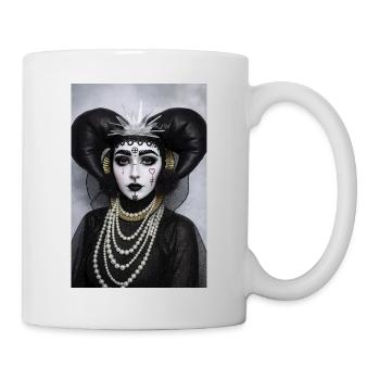Gothic Pierrot Königin - Tasse - Weiß - Rechts