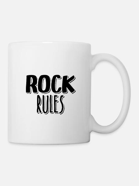 Rock Rules - Tasse - Weiß