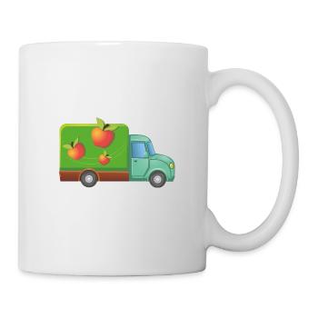Lieferdienst Obst Wagen - Tasse - Weiß - Rechts