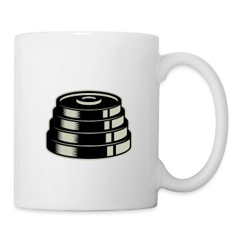 Poids haltère - Mug blanc - blanc - Droite