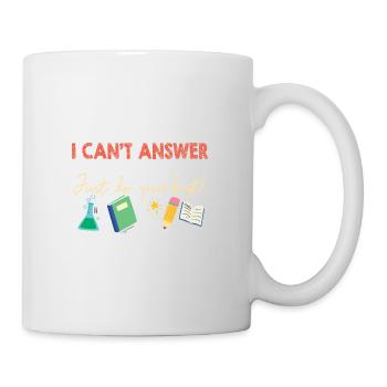 Jour de test Je ne peux pas répondre à l’enseignant du jour du test - Mug blanc - blanc - Droite