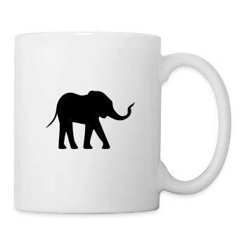 Elefant - Tasse - Weiß - Rechts