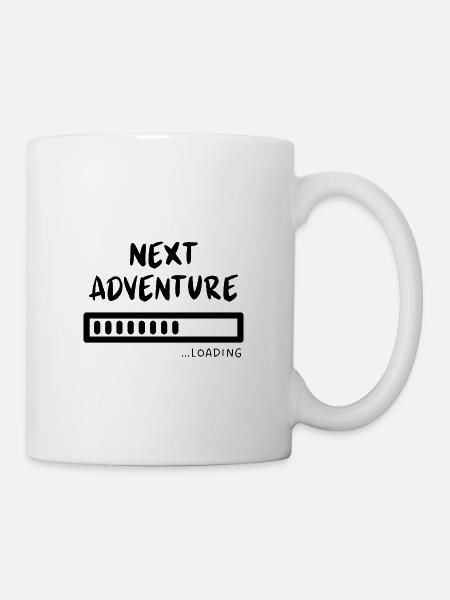 Next Adventure is loading loading bar - Mug - white