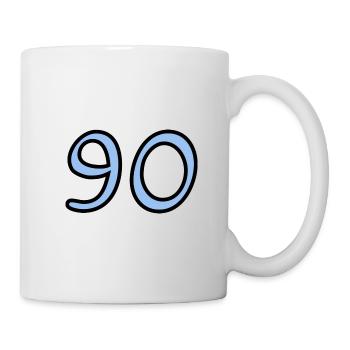 90. 90 YEARS. 90TH ANNIVERSARY. 90TH ANNIVERSARY. - Mug - white - Right