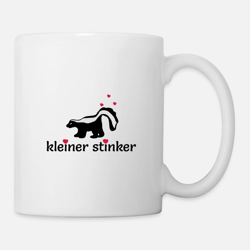 kleines Stinktier mit herzen - Tasse - Weiß