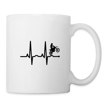 Heartbeat for motocross - Mug - white - Right