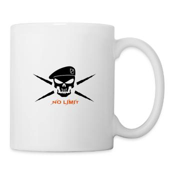 Tete de mort beret 2 - Mug blanc - blanc - Droite