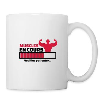 muscles en cours - Mug blanc - blanc - Droite