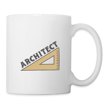 Geodreieck Architect - Tasse - Weiß - Rechts