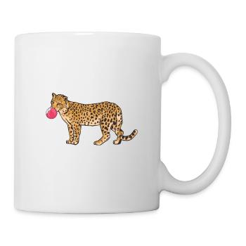 Leopard Gepard Raubkatze Kaugummi säße Raubkatze - Tasse - Weiß - Rechts